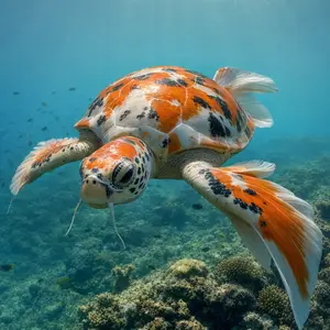 Koi fish + Sea turtle